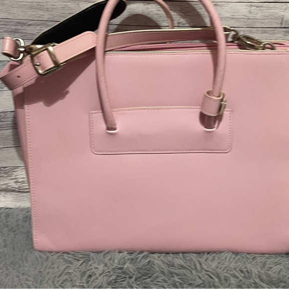 NWOT McKlein Pink Leather Laptop Protection Breifcase w/Shoulderstrap - Picture 3 of 11